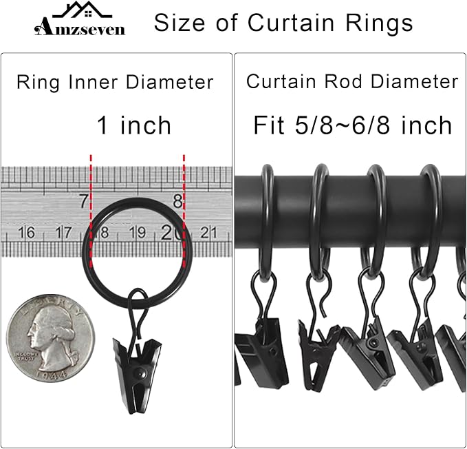 100 Pack Metal Curtain Rings - Image 3
