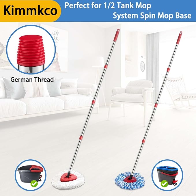 Spin Mop Replacement Handle, 4-Section 30-to-58 inch Mop Stick Replacement - Image 2