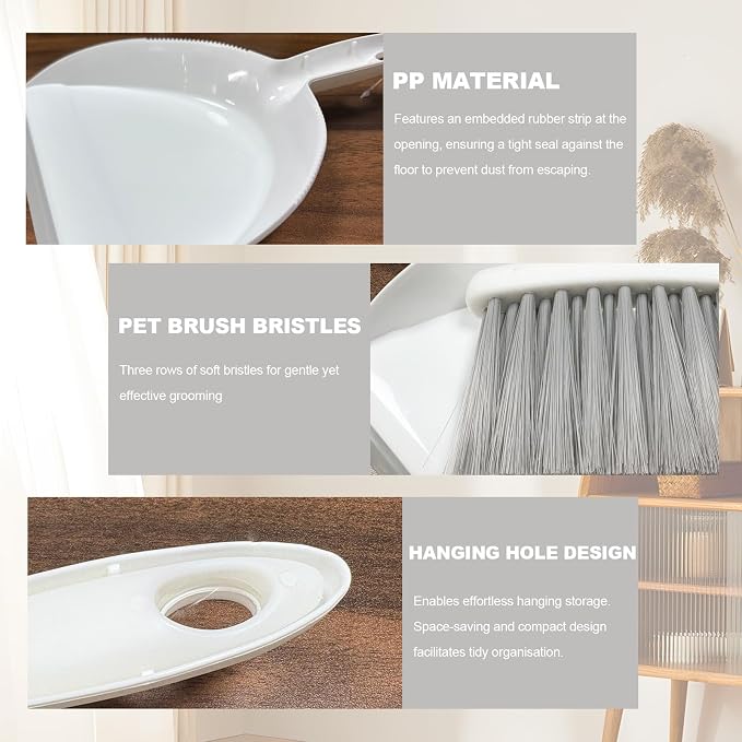 Mini Broom and Dustpan Set Small Dust pan & Brush Set Portable Cleaning Tools - Image 6