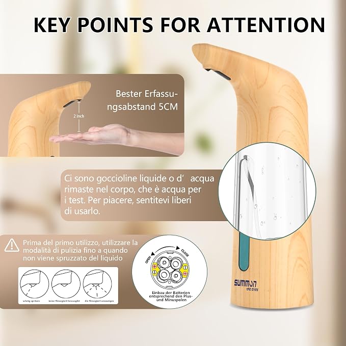 Automatic Liquid Soap Dispenser Touchless, 400ML Hand & Dish Countertop - Image 4