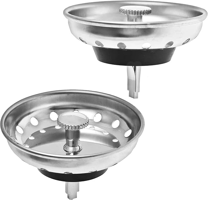2 Pack - Kitchen Sink Strainer and Stopper Combo Basket Replacement by HilltopProducts