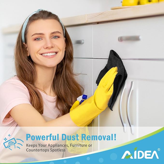 AIDEA Microfiber Cleaning Cloth-12PK, Soft Microfiber Towels - Image 4