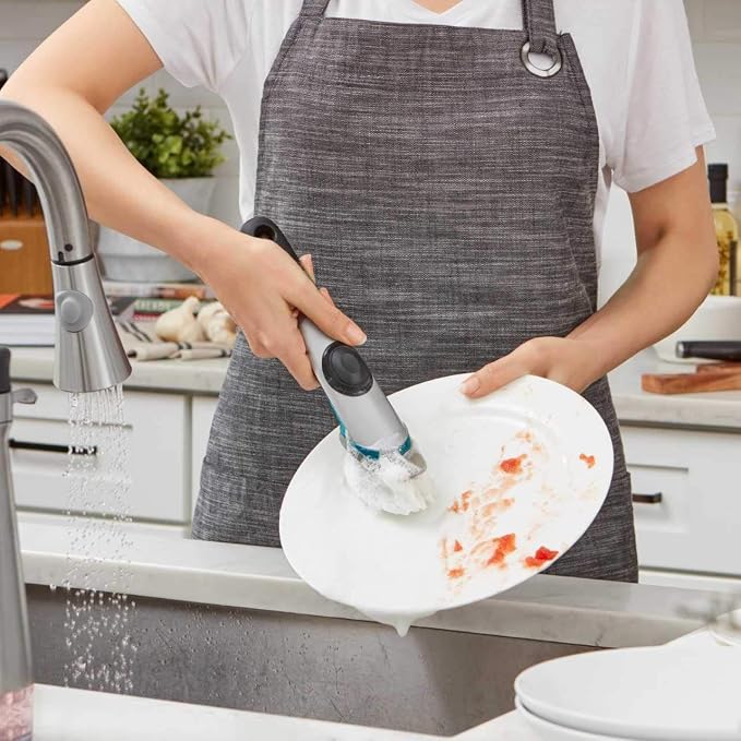 OXO Steel Soap Dispensing Dish Brush 10 in - Image 5