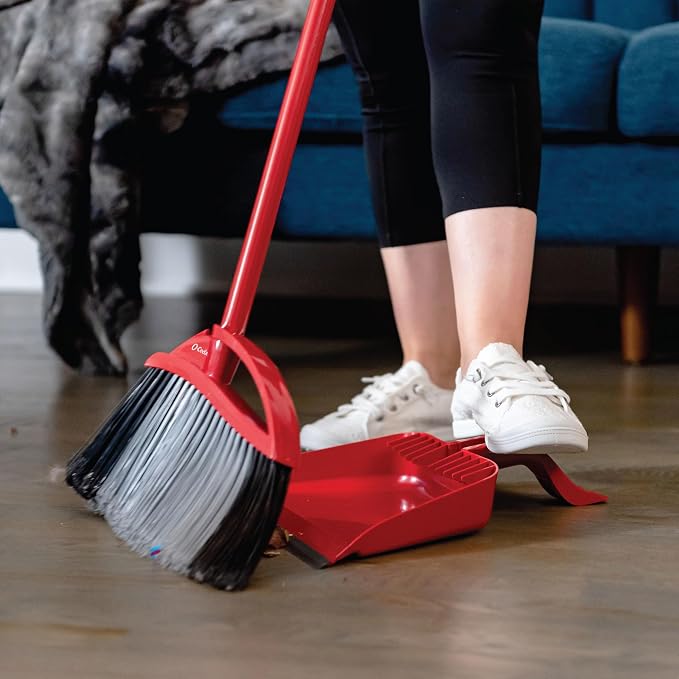 O-Cedar Pet Pro Broom with Step-On Dustpan | Remove 99% with One Sweep | - Image 8