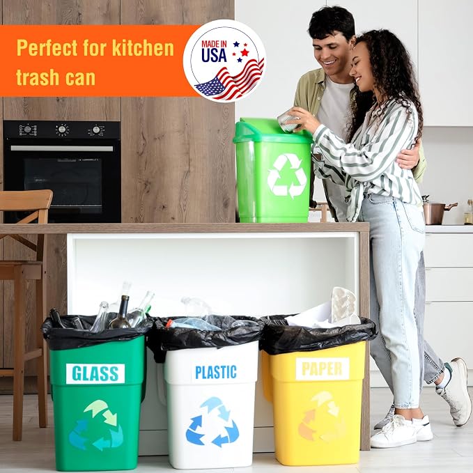 Delxo 40-45 Gallon Black Trash Bags, Durable & Puncture-Resistant Plastic – - Image 6