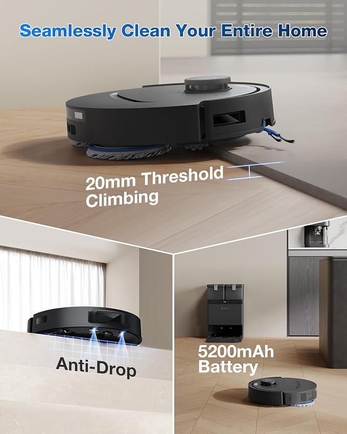 ECOVACS DEEBOT T30C Robot Vacuum and Mop, 000Pa Suction, TruEdge Adaptive Edge - Image 7