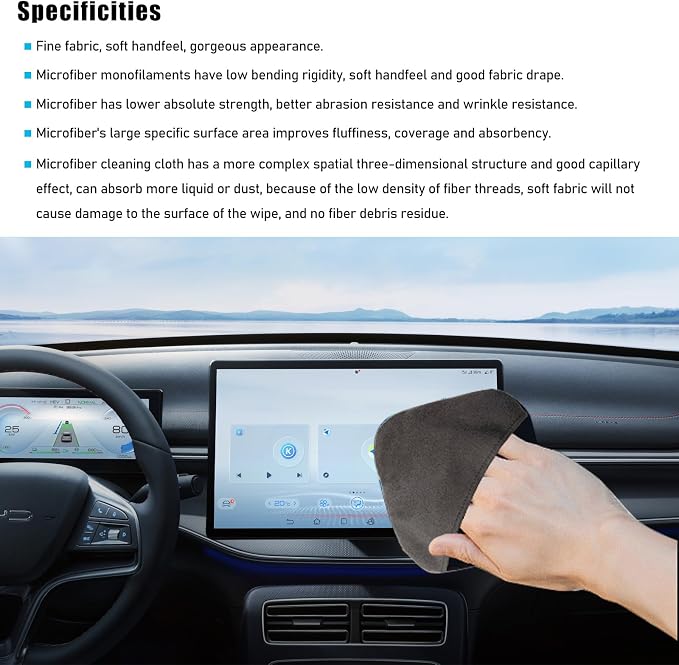 Car Screen Cleaner, Microfiber Auto Screen Cleaning Pad, Foldable Touch Screen - Image 3