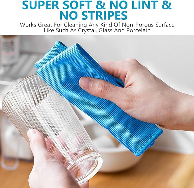 12 Pcs Microfiber Glass and Window Cleaning Cloths, Quickly Clean Windows - Image 2