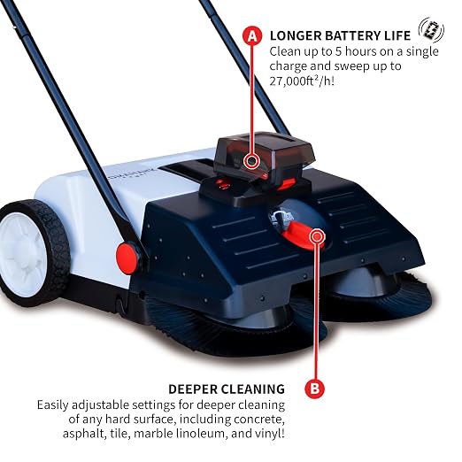 22" Battery Powered Push Sweeper - Image 5