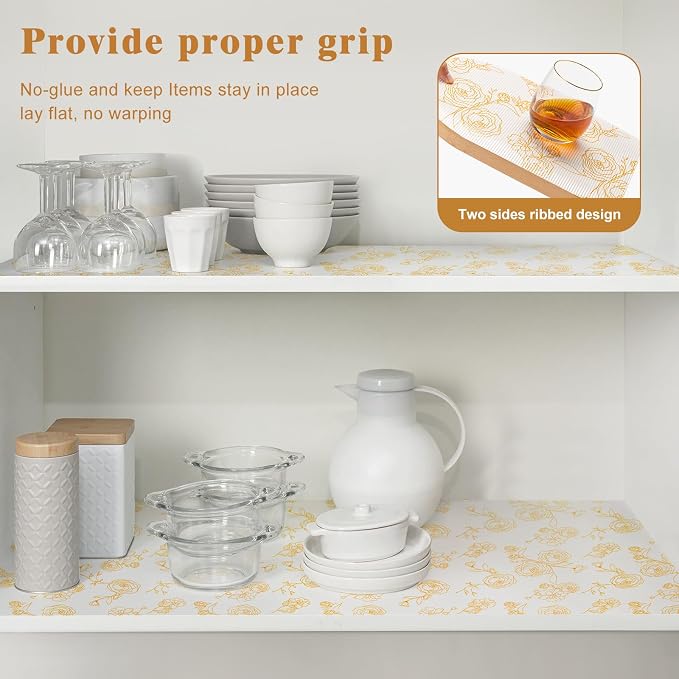 Shelf Cabinet Liner for Kitchen- Non Adhesive Drawer Liner Refrigerator Liner - Image 6