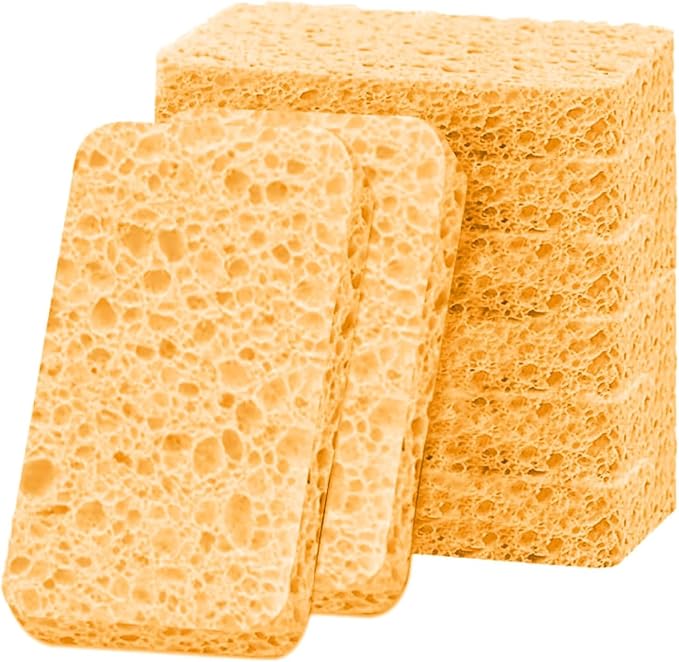 6 - Pack Non-Scratch Scrub Sponges - Sponges by Mainlyrunmakeupsuppliers