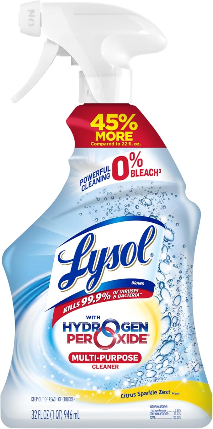 Lysol Cleaner Hydrogen Peroxide Multi-Purpose Cleaner Spray, 32 Fluid Ounce by Lysol