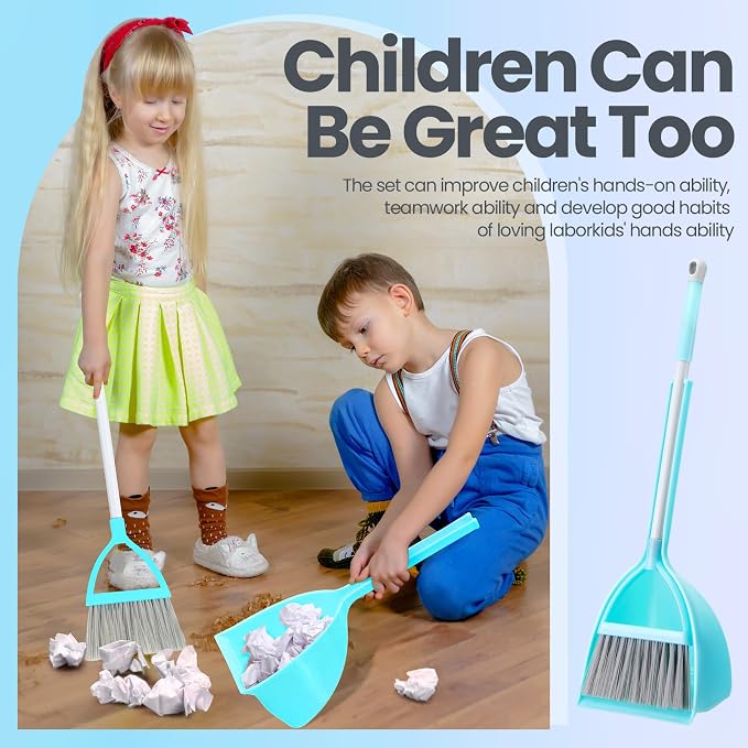 Roshtia 3 Pcs Mini Broom with Dustpan - Image 5