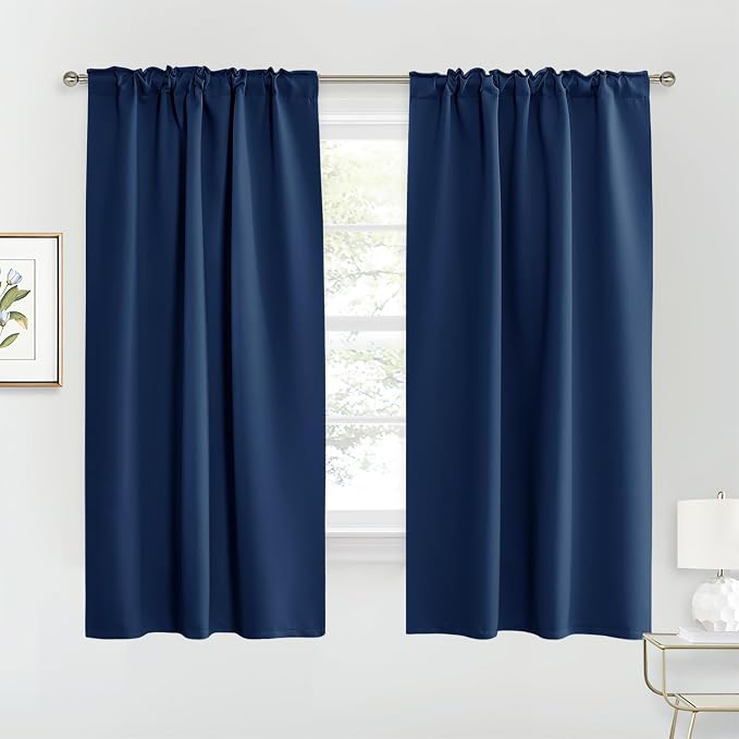 RYB HOME Blackout Curtains for Living Room, Back Tab & Rod Pocket Top by RYBHOME