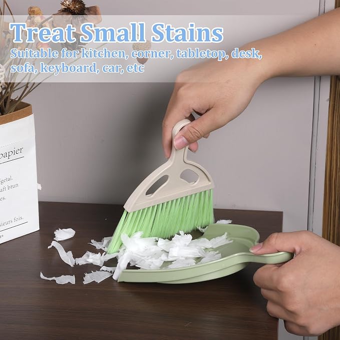 6 Pcs Small Dustpan and Brush Set Small Broom and Dustpan Set Whisk Broom and - Image 5