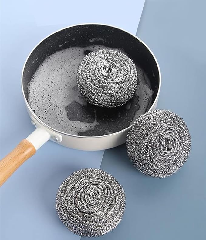 6Pcs Steel Wool Scrubbers - Image 2