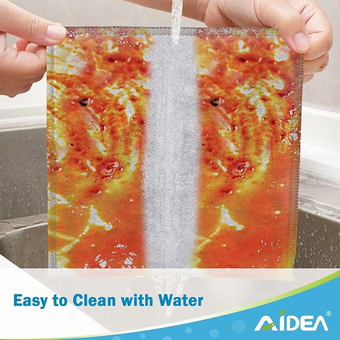 AIDEA Non Scratch Wire Dishcloth 12PK, Wire Dishwashing Rag - Image 6