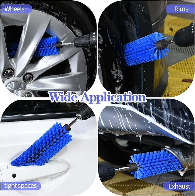 Drill Brush for Car Wheel and Bottle, Highly Dense and Durable Car Cleaning - Image 7