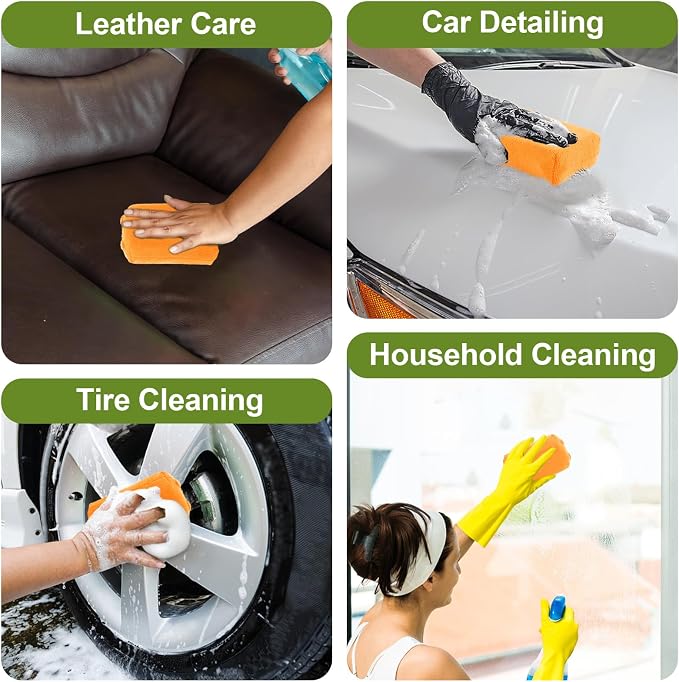 8 PCS Microfiber Applicator Pad, 4.7"x3.1" Scratch-Free Foam Buffing Scrub Pads - Image 7