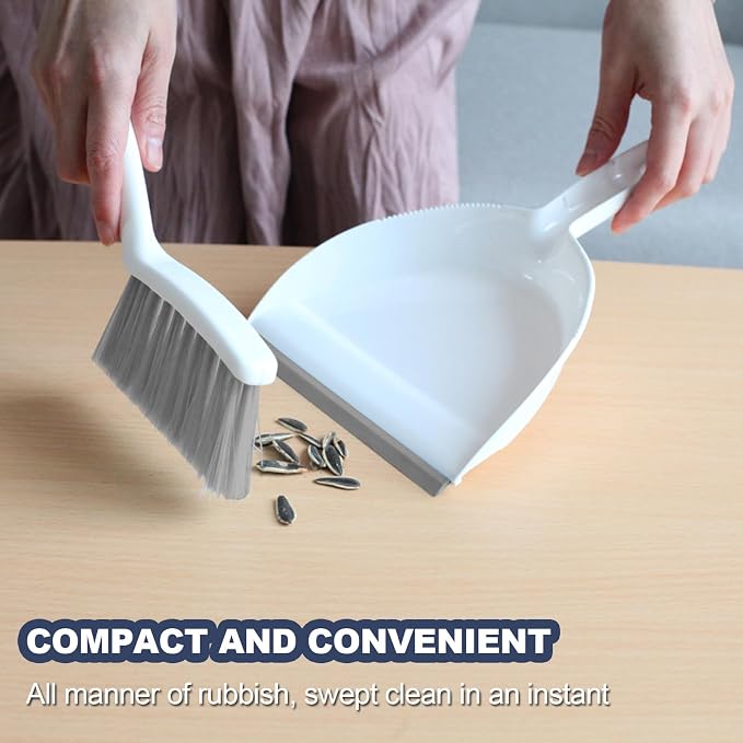Mini Broom and Dustpan Set Small Dust pan & Brush Set Portable Cleaning Tools - Image 2