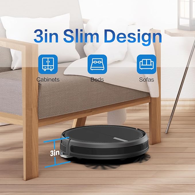 AIRROBO Robot Vacuum and Mop, 3000Pa Strong Suction Power Vacuum Mop Robot - Image 6