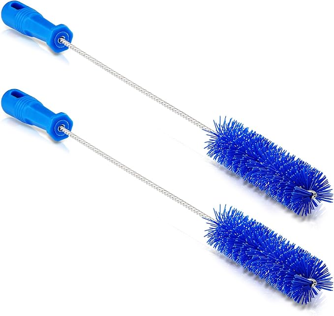 Baderke 2 Pieces Drain Brush Pipe Cleaning Blue Tube Brushes 19.7 Inch Plastic by Baderke