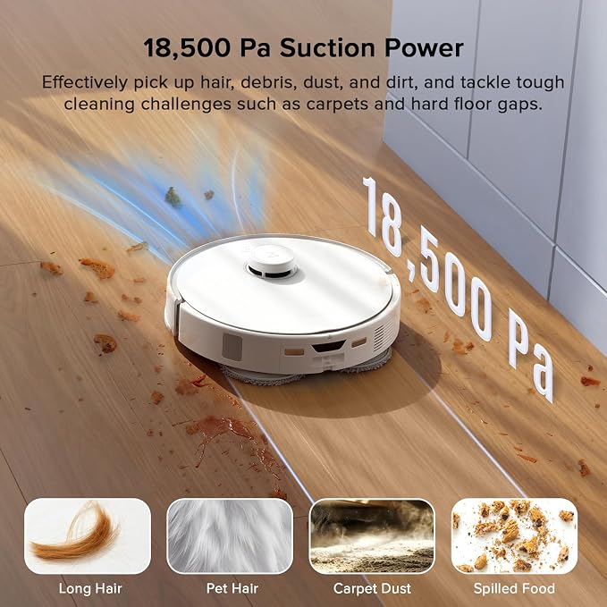 roborock Qrevo Curv S5X Robot Vacuum and Mop, 17000Pa Suction, Zero-Tangling - Image 3