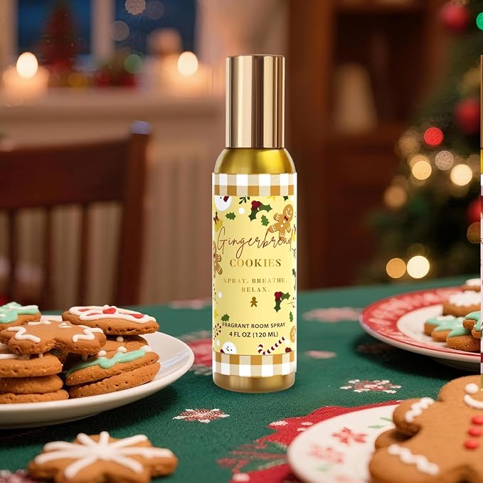 Room Spray, Balsamic Cedar, Gingerbread Cookies, 3 Pack, Each 4 fl oz, - Image 3