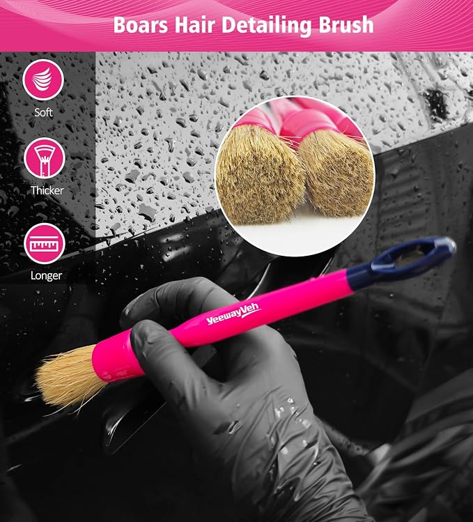 YeewayVeh 6PCS Car Detailing Brush Set, Detail Brushes Car Detailing - Image 2