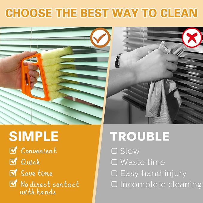 10 Pcs Venetian Window Blind Cleaner Duster Tool Set, Mini Blind Cleaner Duster - Image 2