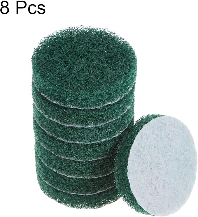 HARFINGTON 8pcs Drill Power Brush 3 inch Tile Scrubber Scouring Pads 180-240 - Image 6