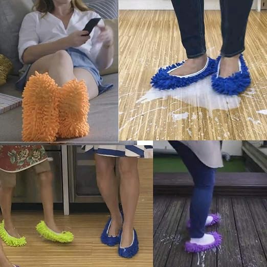 10 PCS 5 Pairs Dust Duster Mop Slippers Shoes Cover - Image 4