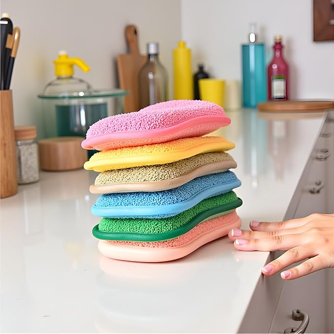 Multipurpose Kitchen Scrub Sponges, Heavy Duty Cleaning Non-Scratch Scrub Sponge - Image 4