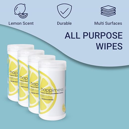 happimess WPE1002A-4SET All-Purpose Cleaning Wipes, Heavy Duty Multi-Surface - Image 4