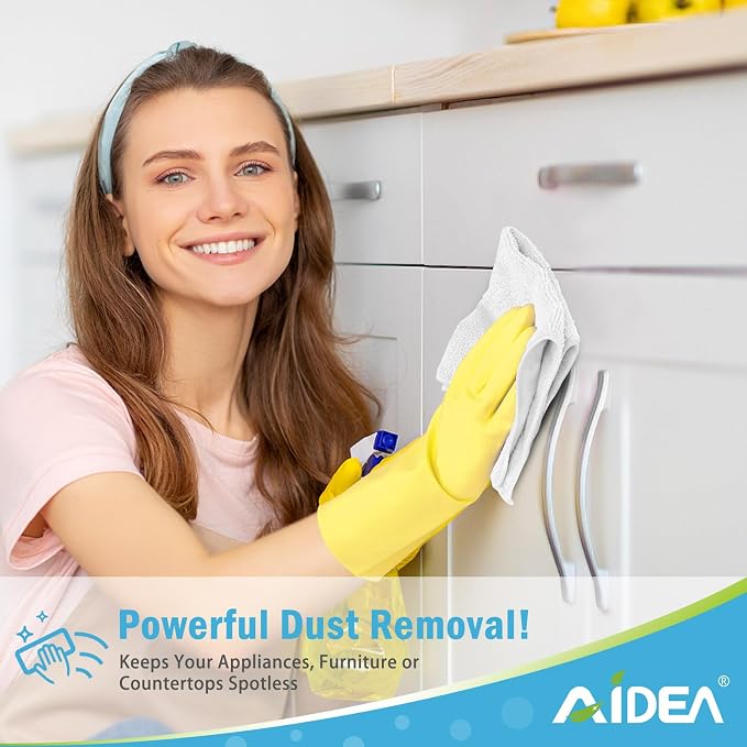AIDEA Microfiber Cleaning Cloth-12PK, Soft Microfiber Towels - Image 4