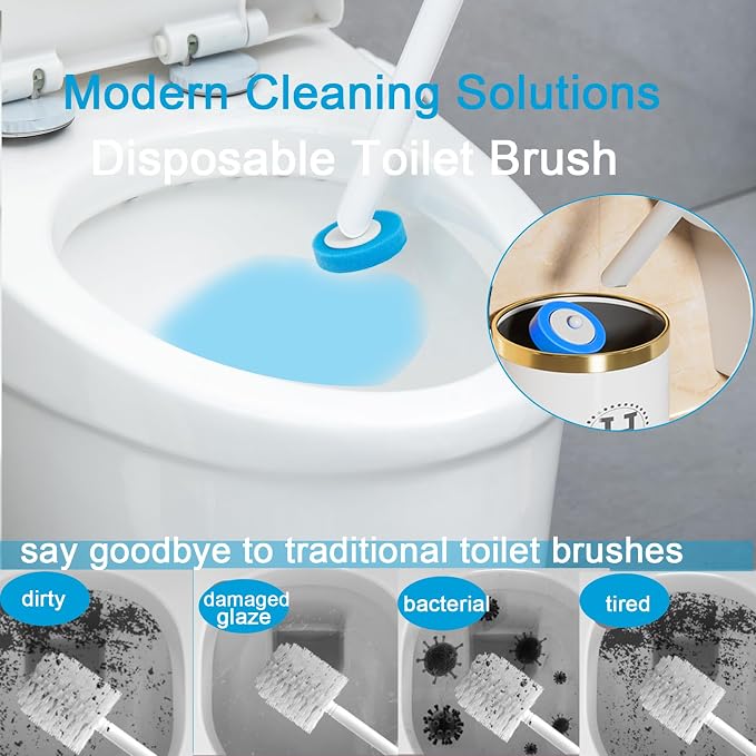 Wall Mounted Disposable Toilet Brush and Holder Toilet Bowl Cleaner - Image 4