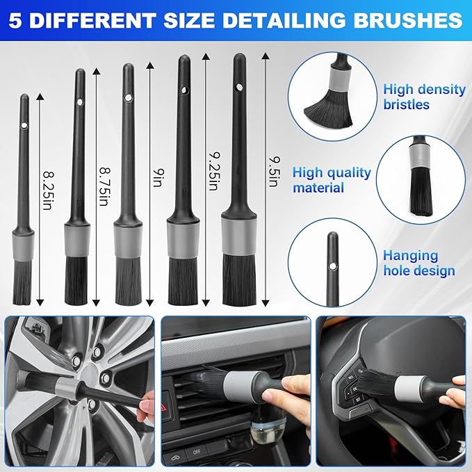 THINKWORK Windshield Cleaner Tool, Car Interior Cleaning Kit, Car Detailing Kit - Image 4