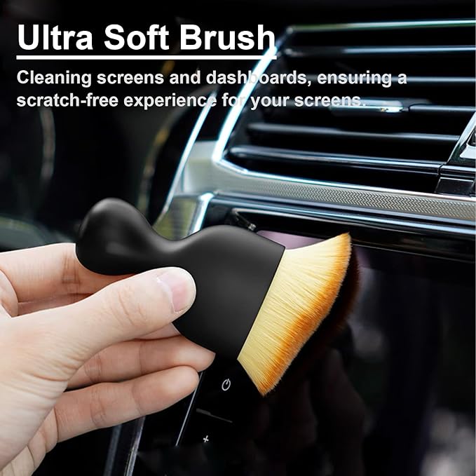 4 PCS Car Detailing Brush Set for Cleaning Interior or Exterior, Boars Bristle - Image 3