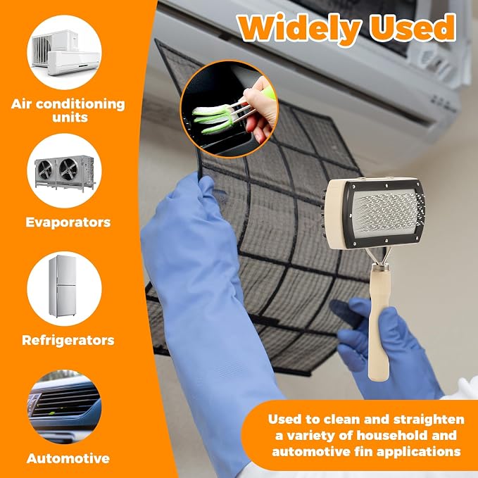 4Pcs Air Conditioner Fin Cleaning Brush Double Sided AC Coil Cleaner Efficient - Image 5