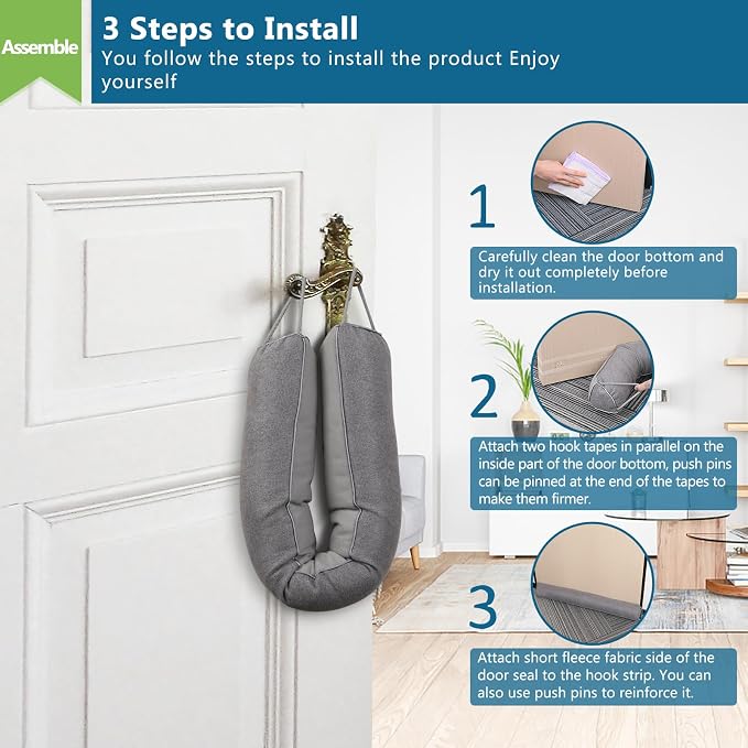Triangular Under Door Draft Stopper 36 inch Heavy Duty Door Draft Blocker - Image 7