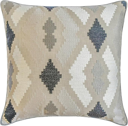The HomeCentric King/Queen/Twin Beige Decorative Bed Runner Twin 53"x18" Bed Runner Without Pillow Cover, Embroidery,Aztec Bed Scarf on Linen Fabric - Thread Tale