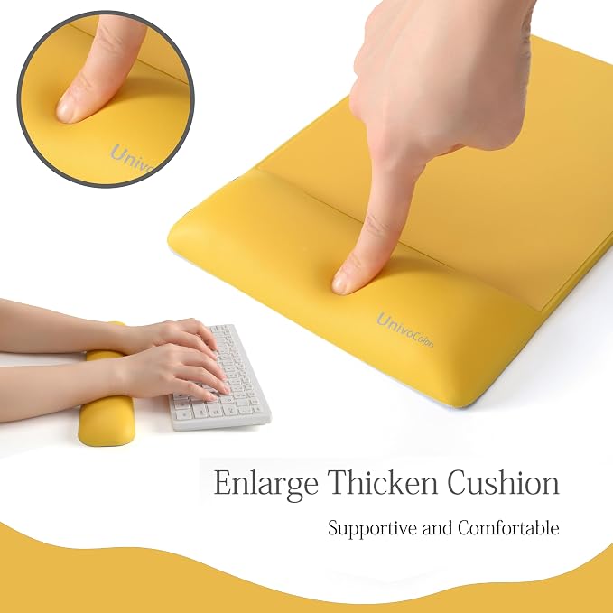 UnivoColors Design-Wave Set of Keyboad Wrist Rest & Mouce Pad, Artificial - Image 2