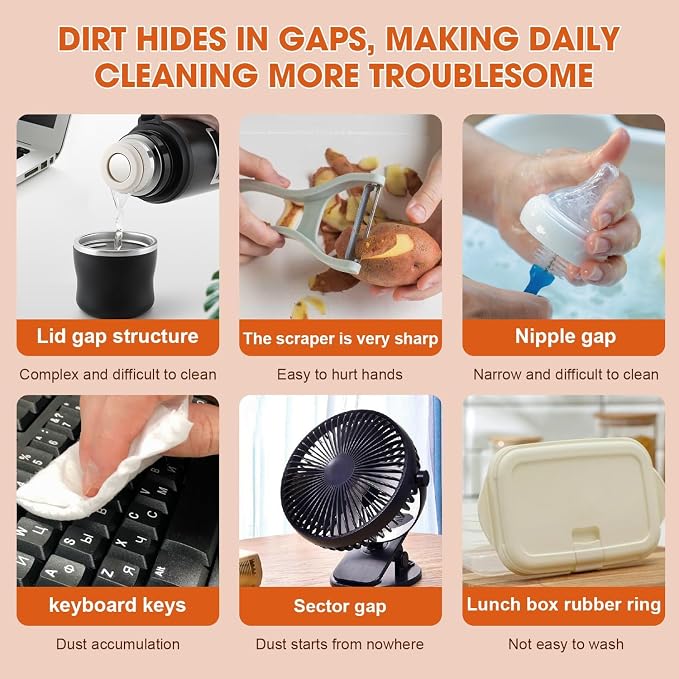 3 in 1 Cup Lid Cleaning Brush, Portable Cup Lid Cleaner - Image 8