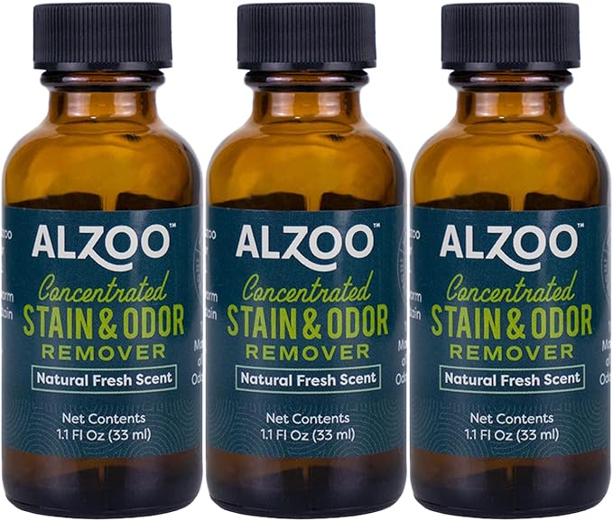 ALZOO Concentrated Stain & Odor Remover Refill Bottle, 100% Plant-Based Active by ALZOO