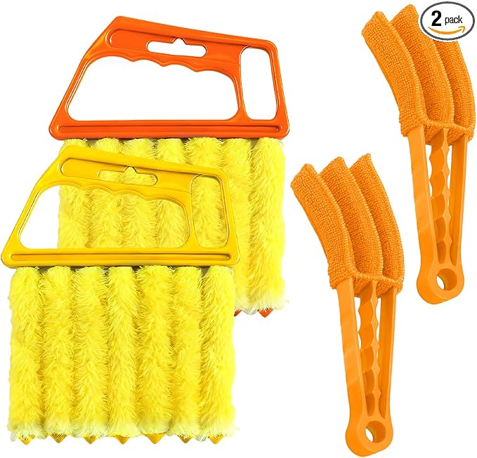 4 PCS Blind Cleaner Duster Tool, 7 Finger Handheld Window Shutters Duster by Unknown
