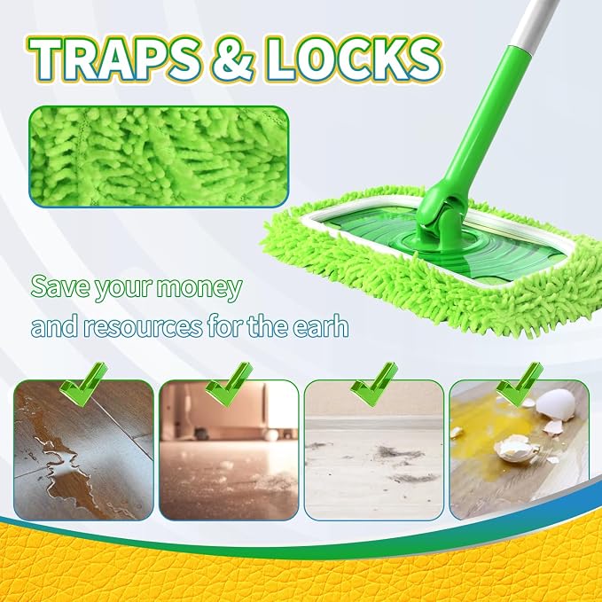 Reusable 100% Coral Fleece Mop Pads Compatible - Image 6