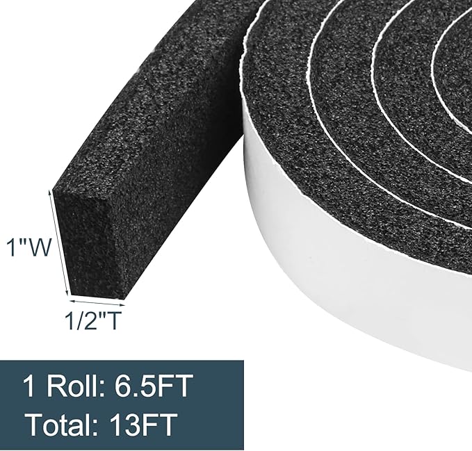 YIJUHOU Weather Stripping Door Seal Window Air Conditoner Insulation Foam Seal - Image 2