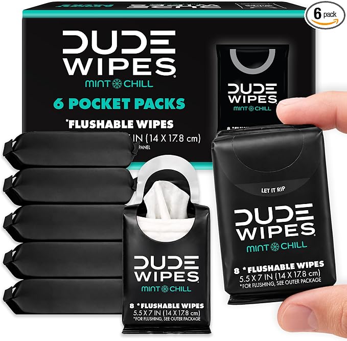 DUDE Wipes Mint Chill Pocket Packs by DudeWipes
