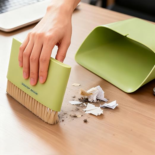 Mini Trash Can Broom Dustpan: Small Hanging Garbage Lint Bin - Image 7