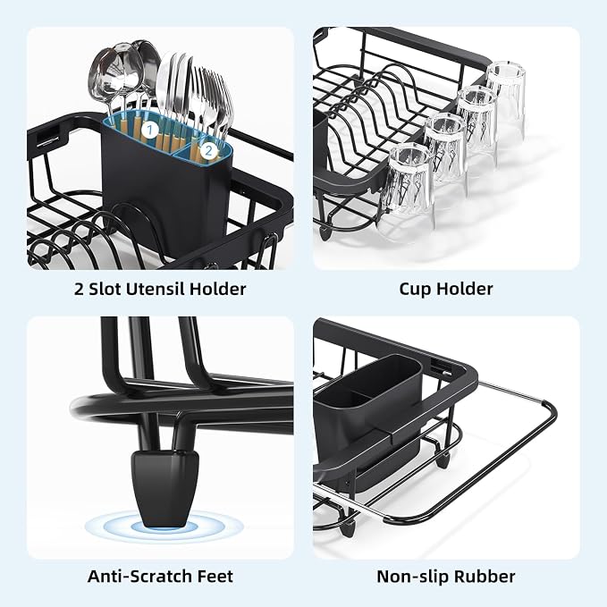 Over the Sink Dish Drying Rack, In Sink Dish Drying Racks, Expandable Dish Rack - Image 5